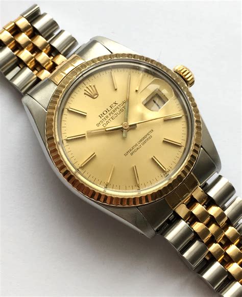 steel and gold Rolex